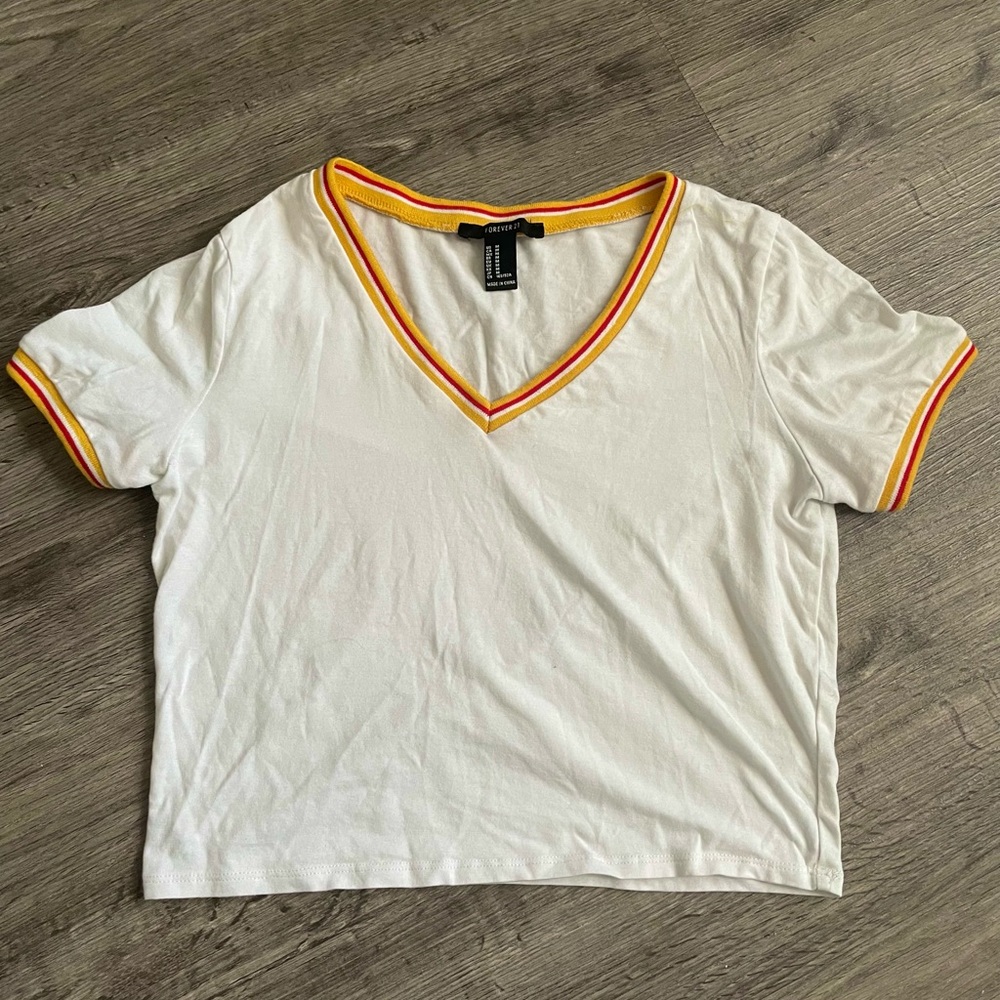 White Crop top